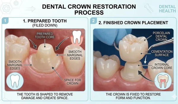 Comparison of different crown types