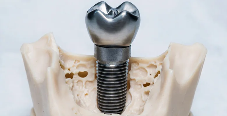 Dental implant components diagram